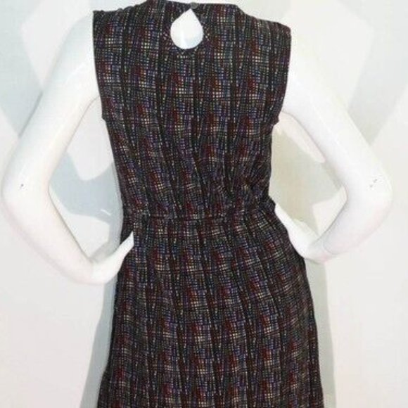 KAVU Midi Simone Summer Dress Pockets! Colourful Electric Grid Plaid NEW! - Picture 4 of 9